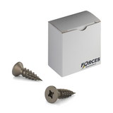 #8 x 3/4" Wood Screws Flat Head Quadrex Drive Twinfast Thread Type 17 Point Plain Steel