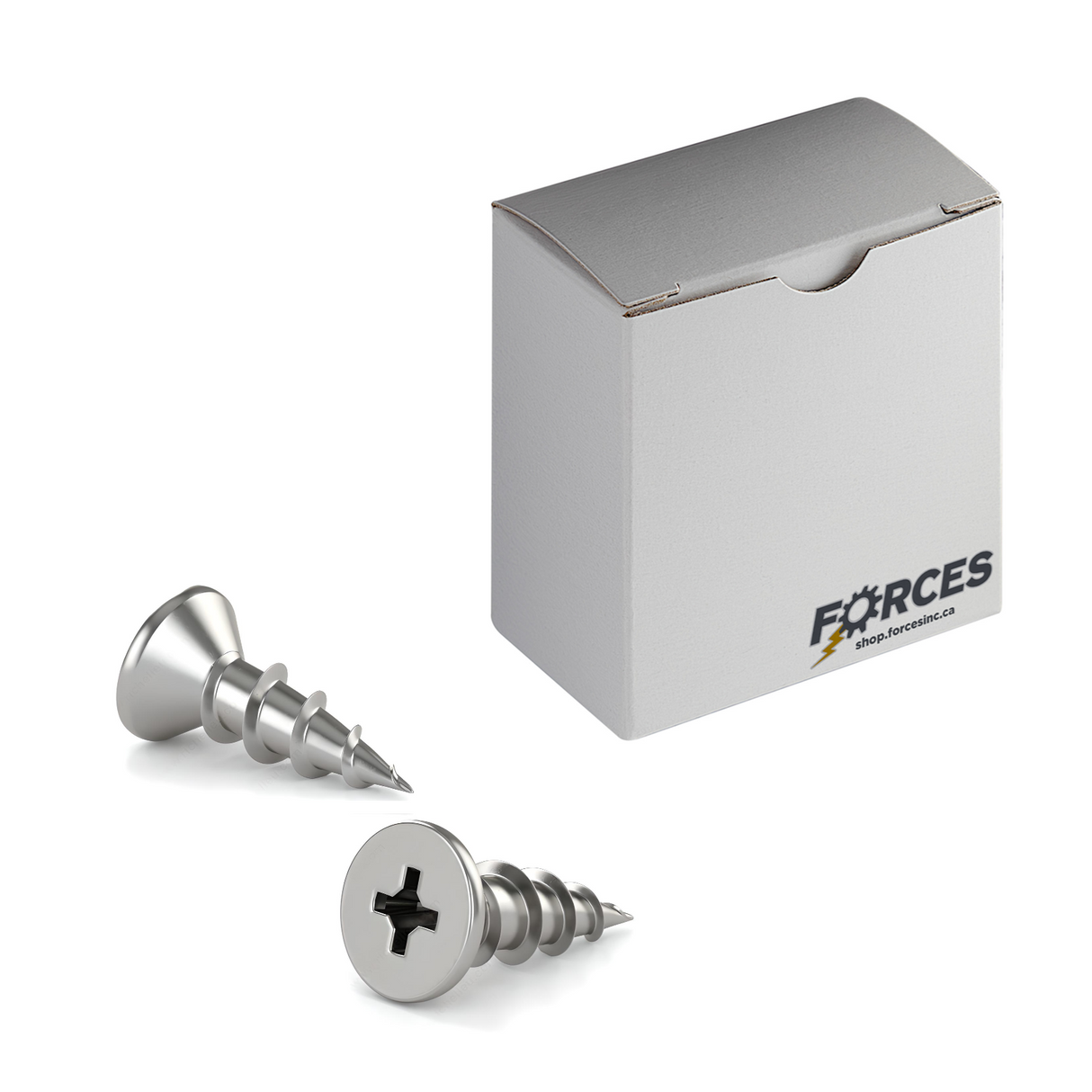 #6 x 5/8" Wood Screws Flat Head Quadrex Drive Coarse Thread Regular Point Stainless Steel 18-8