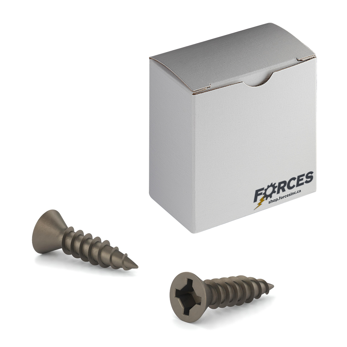 #5 x 5/8" Wood Screws Flat Head Quadrex Drive Coarse Thread Regular Point Plain Steel