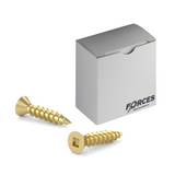 #5 x 3/4" Wood Screws Flat Head Square Drive Twinfast Thread Regular Point Solid Brass