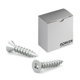 #7 x 1/2" Wood Screws Flat Head Square Drive Twinfast Thread Regular Point Zinc