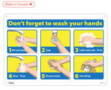 "Don't Forget to Wash Your Hands" Pictogram Sign , 14" x 20", Aluminum, English with Pictogram