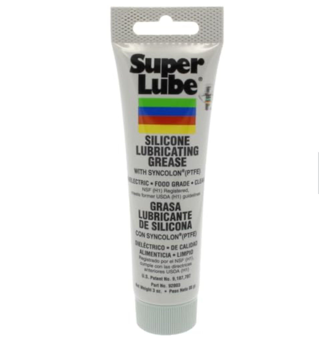 Super Lube 92003 Silicone Lubricating Grease, 3 oz Tube, White, Food Grade