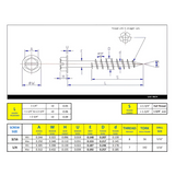 1/4" x 4" Concrete Screw Gold Seal 1150 Coating Hex Washer Head
