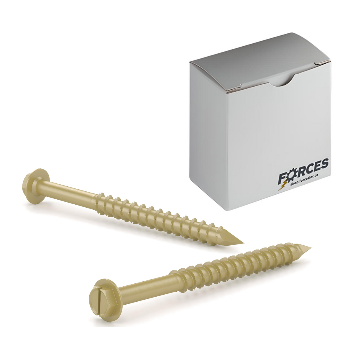 3/16" x 4" Concrete Screw Gold Seal 1150 Coating Hex Washer Head