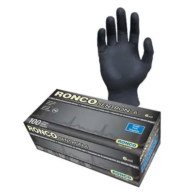 Gants nitrile, sans poudre, Noir