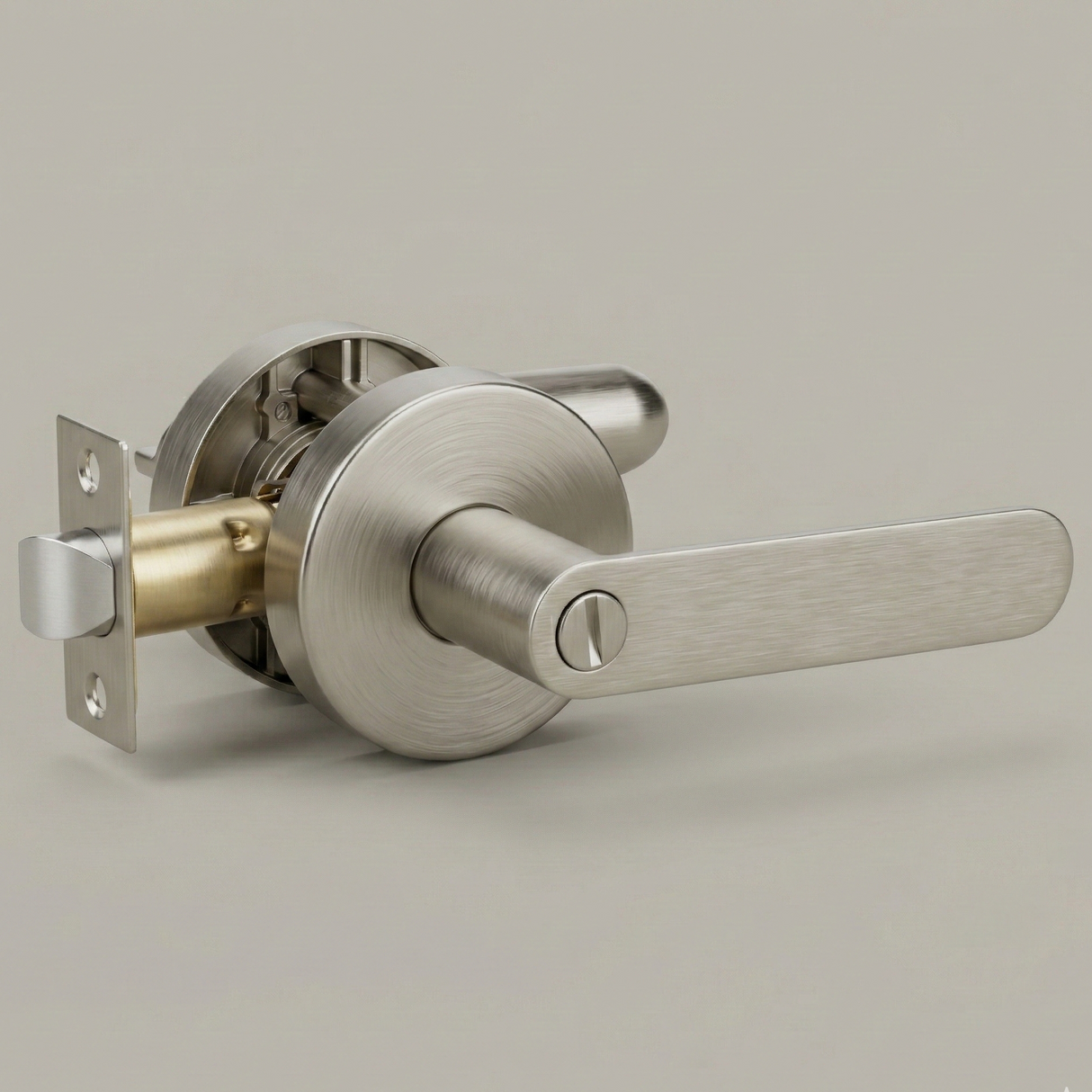 Poignée de porte Vellum Hardware Rail – Barre plate, à clé, condamnation, passage et factice