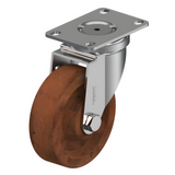 Heat Resistant Phenolic Red Caster 5" x 1-1/4" Swivel 275 lbs Plain Bore Bearing P12X Series