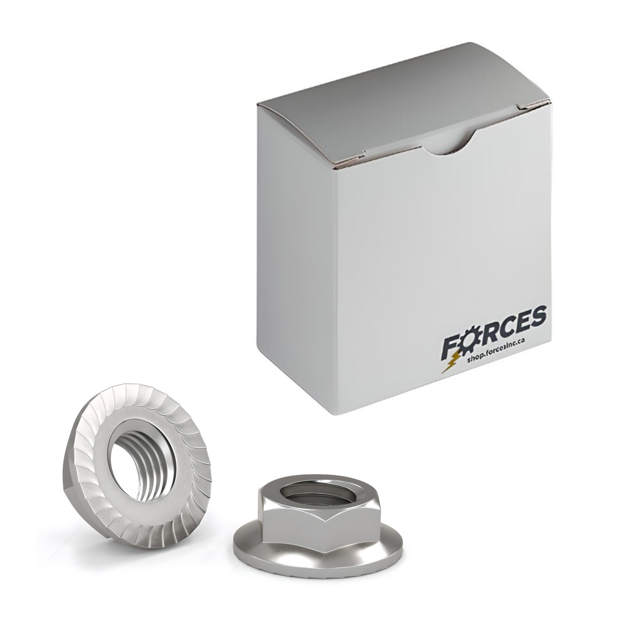 DIN 6923 M3-0.5 Serrated Flanged Nut - Stainless Steel A2(18-8)