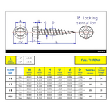 #10 x 3/4" Metal Screw Hex Washer Head With Serration Hex Drive Type S Point - Zinc