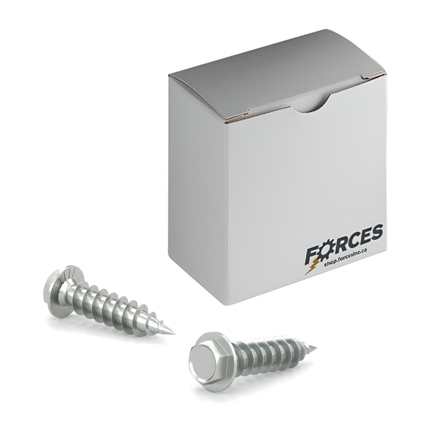 #10 x 1/2" Metal Screw Hex Washer Head With Serration Hex Drive Type S Point - Zinc