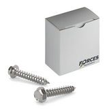 #14 x 2" Metal Screw Hex Washer Head Hex Drive Type A Point - Stainless Steel 18-8