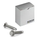 #10 x 1" Metal Screw Hex Washer Head Hex Drive #3 Self-Drilling Point - Stainless Steel 18-8