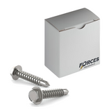 1/4" x 1" Metal Screw Hex Washer Head Hex Drive Self-Drilling Point - Stainless Steel 410H
