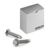 #8 x 3/4" Metal Screw Hex Washer Head Hex Drive #2 Self-Drilling Point - Stainless Steel 410H