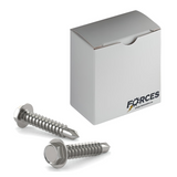 #12 x 1-1/2" Metal Screw Hex Washer Head Hex Drive #5 Self-Drilling Point - Stainless Steel 410H