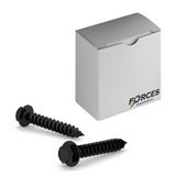 #10 x 3/4" Metal Screw Hex Washer Head Hex Drive Type A Point - Steel Rustproof Black