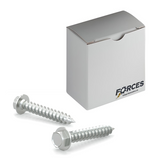 #8 x 3/4" Metal Screw Hex Washer Head Hex Drive Type A Point - Zinc