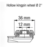 Neoprene Black Bolt Hole Caster 2" x 1" Swivel Total Lock Brake (TB) 125 lbs Precision Ball Bearing P7/7K