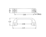 Black Plastic Handle for 10 Series Aluminum Extrusion