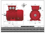 Max Motion IJA632-4-35 | IEC Motor 1/4HP, 1800RPM, 333/575V, Frame 63, TEFC
