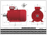 Max Motion IJC180L-6-46 | IEC Motor 20HP, 1200RPM, 208-230/460V, Frame 180L, TEFC