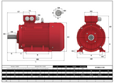 Max Motion IJC200L2-2-47 | IEC Motor 50HP, 3600RPM, 460/796V, Frame 200L, TEFC