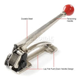 Pac Strapping Heavy Duty Tensioner for 0.035" Thick & 1/2-3/4" Strap Width, Silver/Red