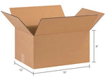 Global Industrial™ Cardboard Corrugated Boxes, 16"L x 12"W x 8"H, Kraft - Pkg Qty 25