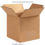 Global Industrial™ Cube Cardboard Corrugated Boxes, 4"L x 4"W x 4"H, Kraft - Pkg Qty 25