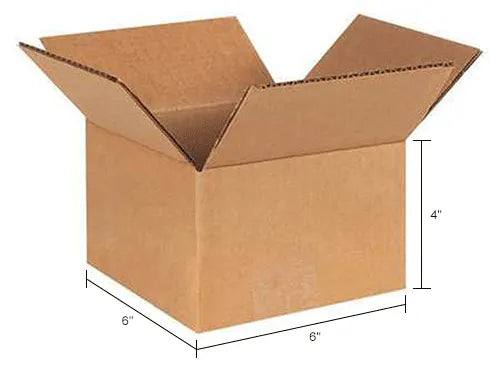 Global Industrial™ Cardboard Corrugated Boxes, 6"L x 6"W x 4"H, Kraft - Pkg Qty 25