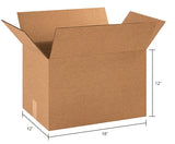 Global Industrial™ Cardboard Corrugated Boxes, 18"L x 12"W x 12"H, Kraft - Pkg Qty 25