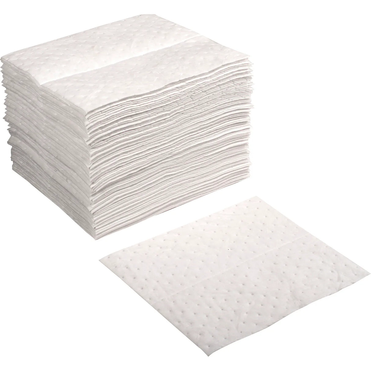 Global Industrial™ Hydrocarbon Based Oil Sorbent Pad, Medium Weight,15" x 18", White, 100/Pack