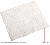 Global Industrial™ Hydrocarbon Based Oil Sorbent Pad, Medium Weight,15" x 18", White, 100/Pack