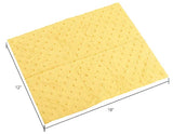 Global Industrial™ Hazmat Pad, Heavyweight, 15" x 18", Yellow, 100/Pack