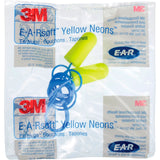 3M™ E-A-R Soft Earplugs, Corded, Yellow Neon, 311-1250, 200-Pair