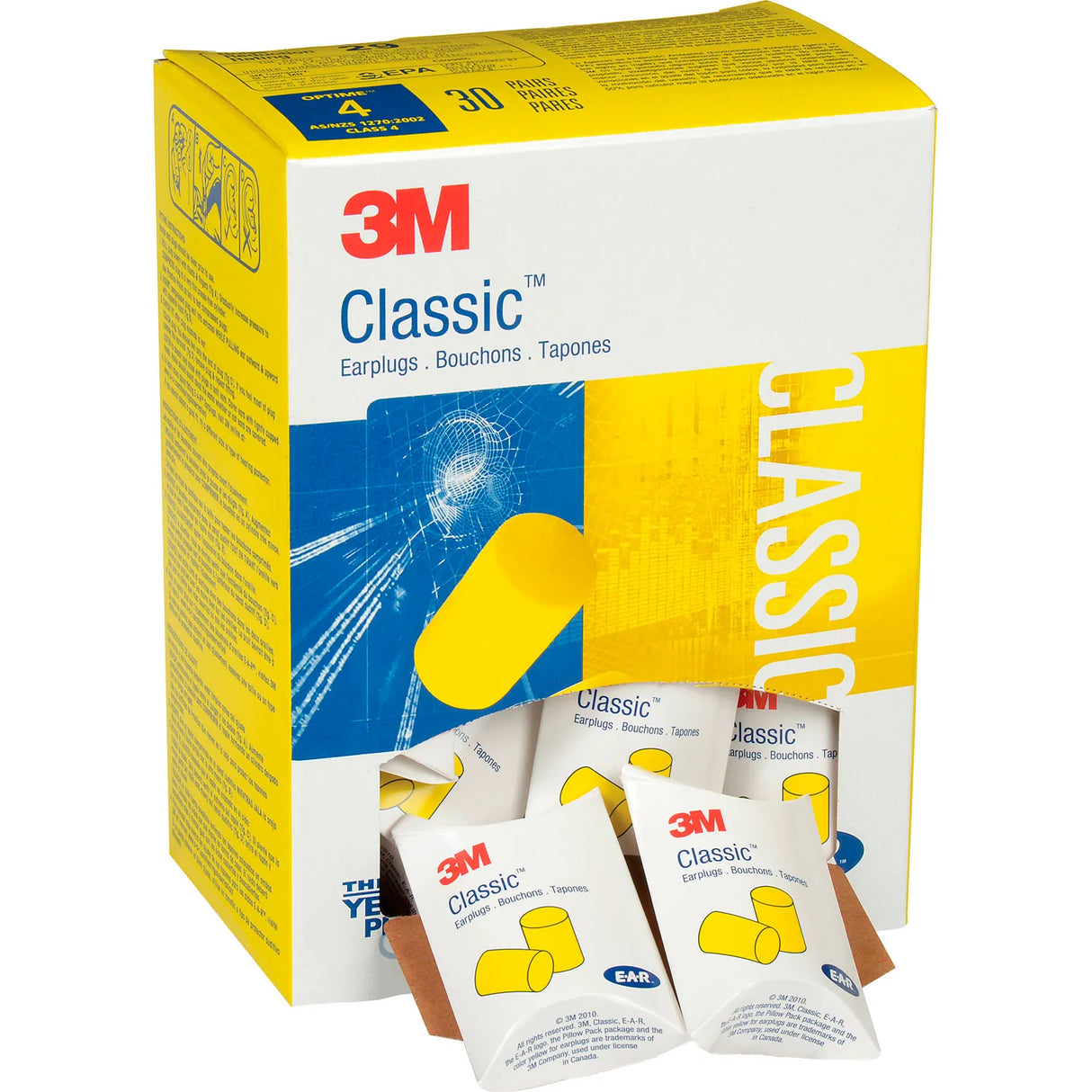 3M™ E-A-R™ Classic™ Foam Earplugs, Uncorded, 310-1060, 30 Pairs