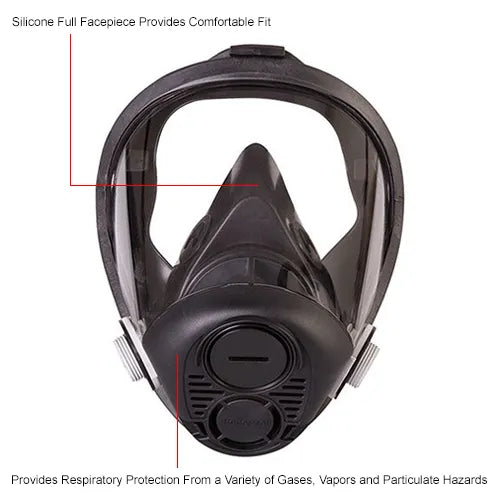 North® RU6500 Silicone Full Facepiece Respirator, Large, RU65001L