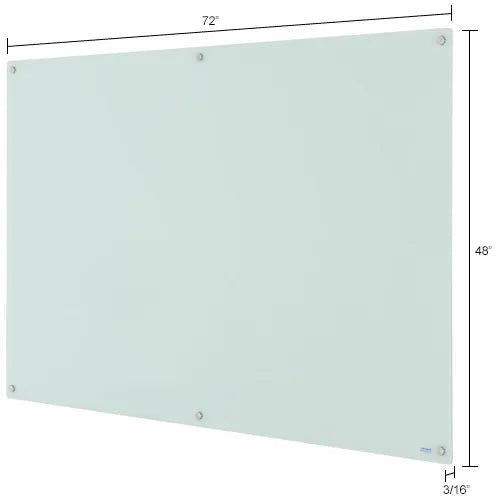 Global Industrial™ Magnetic Glass Whiteboard, 72"W x 48"H