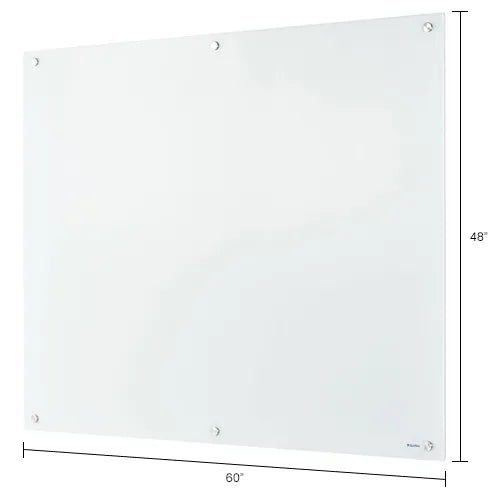 Global Industrial™ Magnetic Glass Whiteboard, 60"W x 48"H