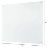 Global Industrial™ Magnetic Glass Whiteboard, 60"W x 48"H