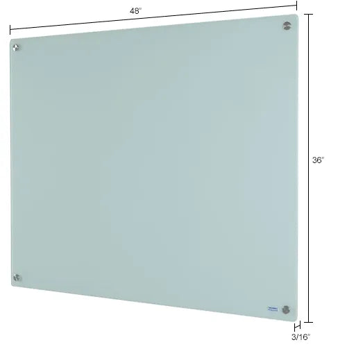 Global Industrial™ Magnetic Glass Whiteboard, 48"W x 36"H