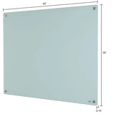 Global Industrial™ Magnetic Glass Whiteboard, 48"W x 36"H