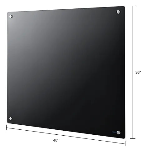 Global Industrial™ Magnetic Glass Dry Erase Board - 48"W x 36"H - Black