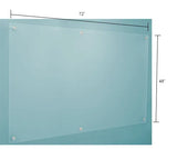 Global Industrial™ Frosted Glass Dry Erase Board, 72"W x 48"H