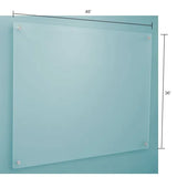 Global Industrial™ Frosted Glass Dry Erase Board, 48"W x 36"H