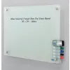 Global Industrial™ Frosted Glass Dry Erase Board, 36"W x 24"H