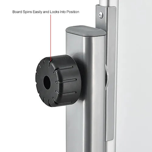 Global Industrial™ Mobile Reversible Whiteboard With Silver Frame, 96"W x 48"H
