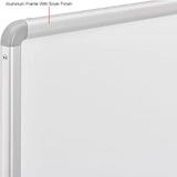 Global Industrial™ Mobile Reversible Magnetic Whiteboard - 36"W x 48"H - Steel - Silver Frame