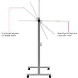 Global Industrial™ Mobile Reversible Magnetic Whiteboard - 24"W x 36"H - Steel - Silver Frame